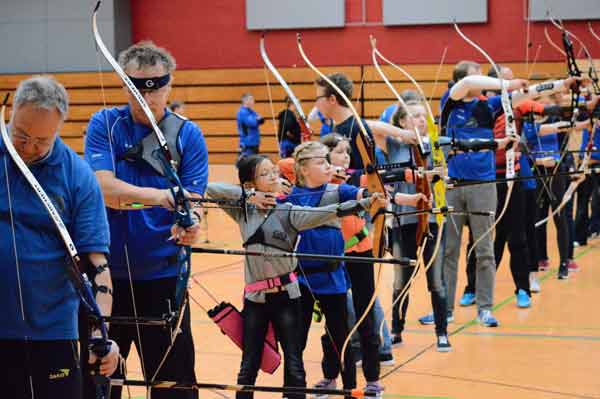 Gemischtes Bogentraining in der Halle